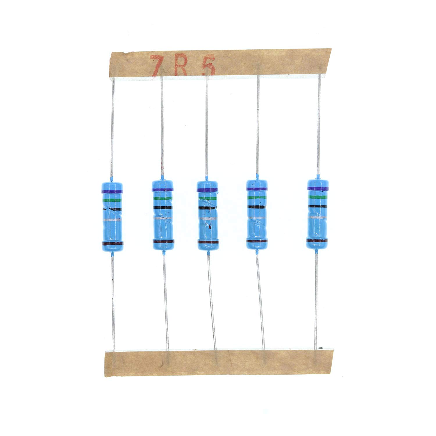 HUABAN 50PCS 2 Watts 2W 7R5 7.5 Ohm 1% Metal Film Resistor