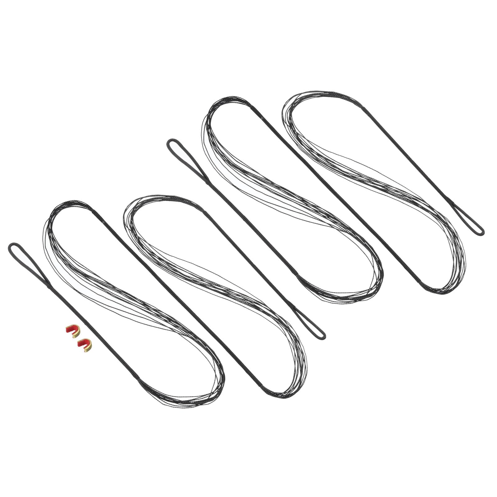 PATIKIL Bow String Replacement,12 Strands Recurve Bowstring with Nock Point for AMO 55" Traditional Recurve Bow, Black