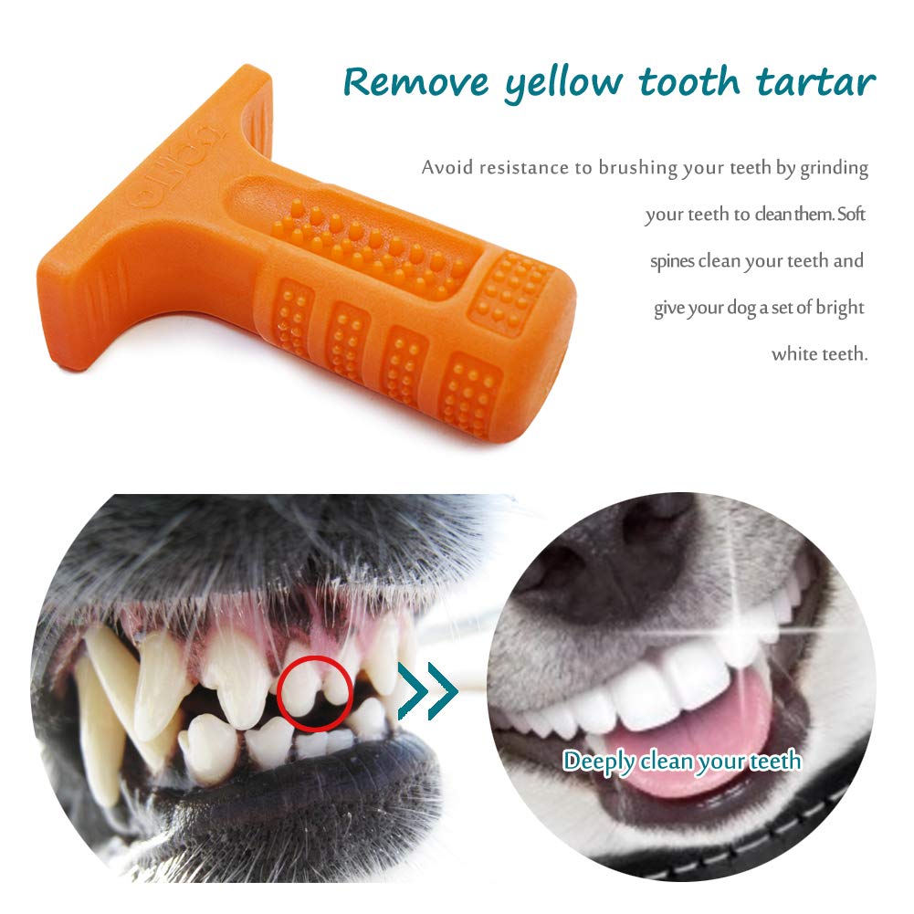 ucho Dog Toothbrush Toy Brushing Stick for Small and Medium,Dog Chew Toys Dental Care Dog Teeth Cleaning, Safe Natural Rubber Bite Resistant