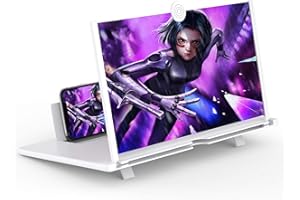 Phone Screen Amplifier,Thin Foldable Phone Screen Magnifier,HD Foldable Portable Screen Amplifier with Stand for Movies & Gam