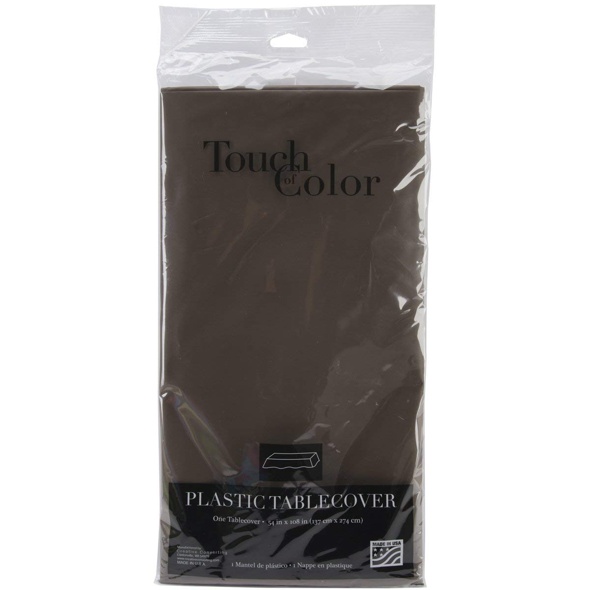 Photo 1 of ***Stock photo is a different color*** Black, 54"x108" Plastic Tablecover, 1 ct