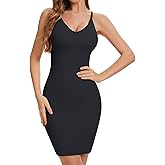 Ysabeloom Shapewear Slip Dress for Women Under Dress V Neck Tummy Control Full Slip Seamless Body Shaper