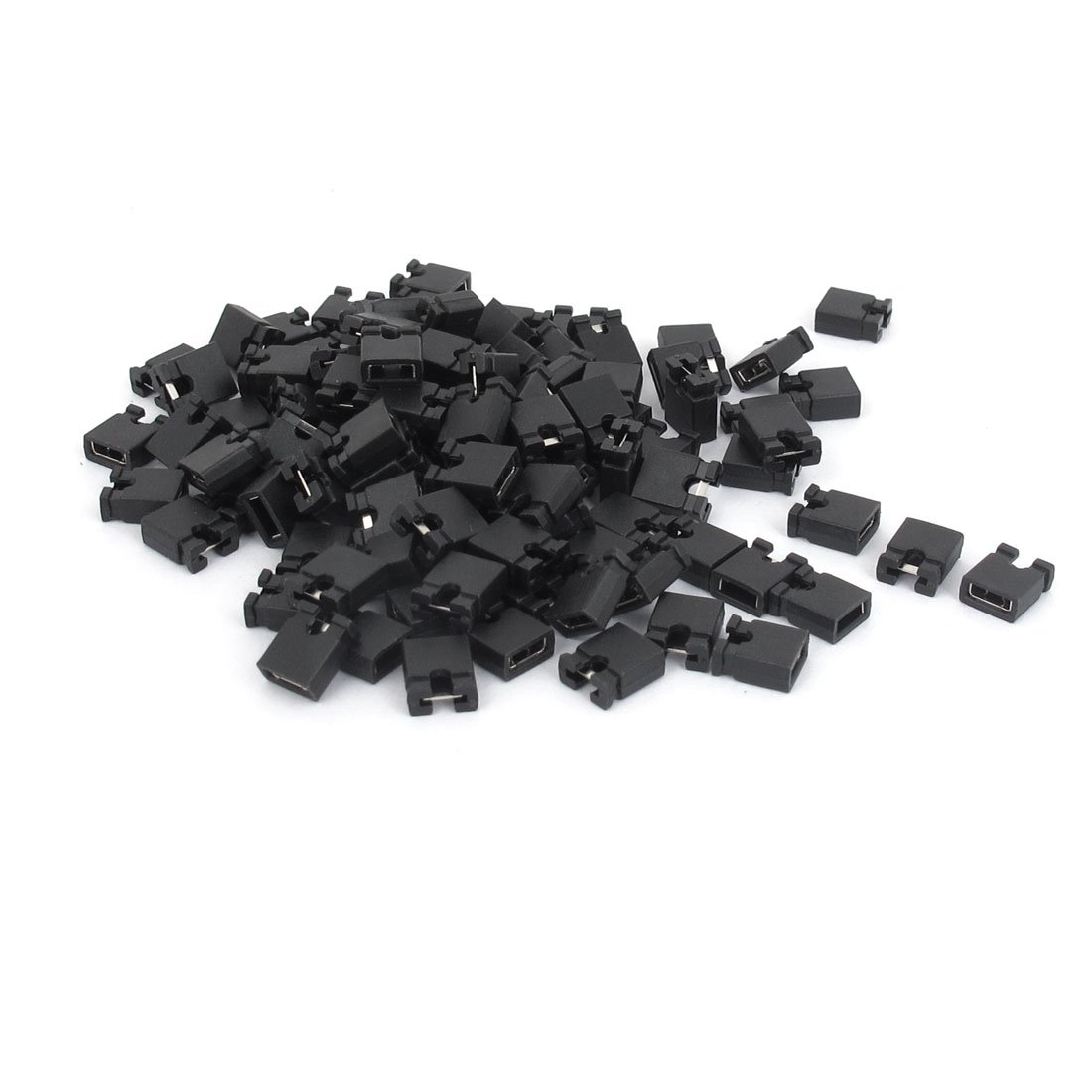 sourcingmap 120 Pcs 2.54mm Standard PCB Shunts Short Mini Jumper Cap Connector
