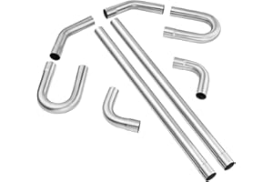 VEVOR Exhaust Kit, 8 Pieces, DIY Universal Stainless Steel Exhaust Kit with Slip-Fit Joint & Large Exhaust Tube, Rust-Proof E