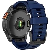 MYSNBKN Compatible with Garmin Fenix 7X Band, 26mm Soft Silicone Watch Band Replacement for Fenix 5X/Fenix 6X/Fenix 5X Plus/Fenix 6X Pro/Fenix 7X Pro/Fenix 3/Fenix 3 HR Smartwatch