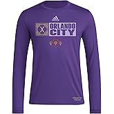Adidas Mens Orlando City Soccer Club MLS Long Sleeve T-Shirt