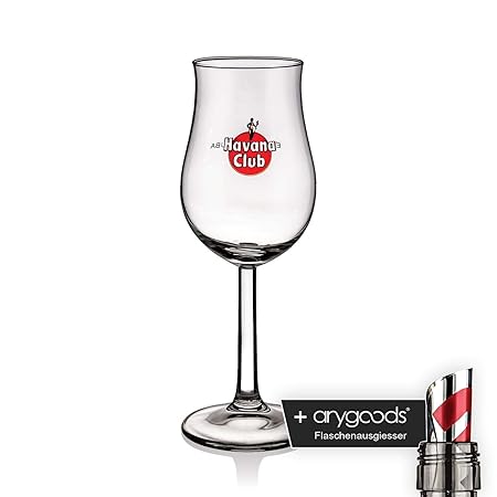Havana Club Glas Gläser Bugatti Kelch Edition Selten Design NEU + anygoods Flaschenausgiesser
