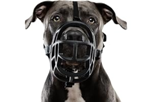 Tardini Dog Muzzle– Soft Rubber Basket Muzzle for Large Sized Dogs- Dog Muzzle for Small Medium Sized Dogs- Prevents Biting, Scavenging- Allows Panting, Drinking- Bozales para Perros- Dog Mouth Guard