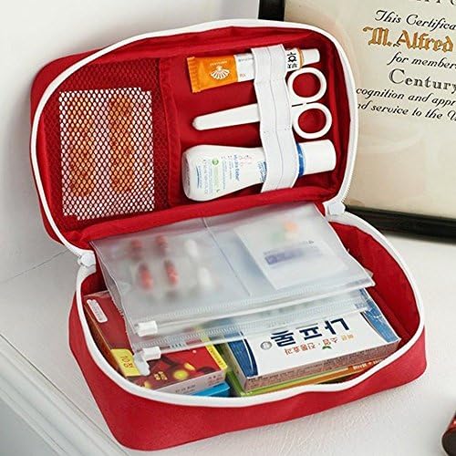 SWARG (LABEL) Polyester Vertico Multi-Function Large Medical Kit Medication Storage Boxes First Aid Pouch | Multicolour, 23X13X7.5 cm