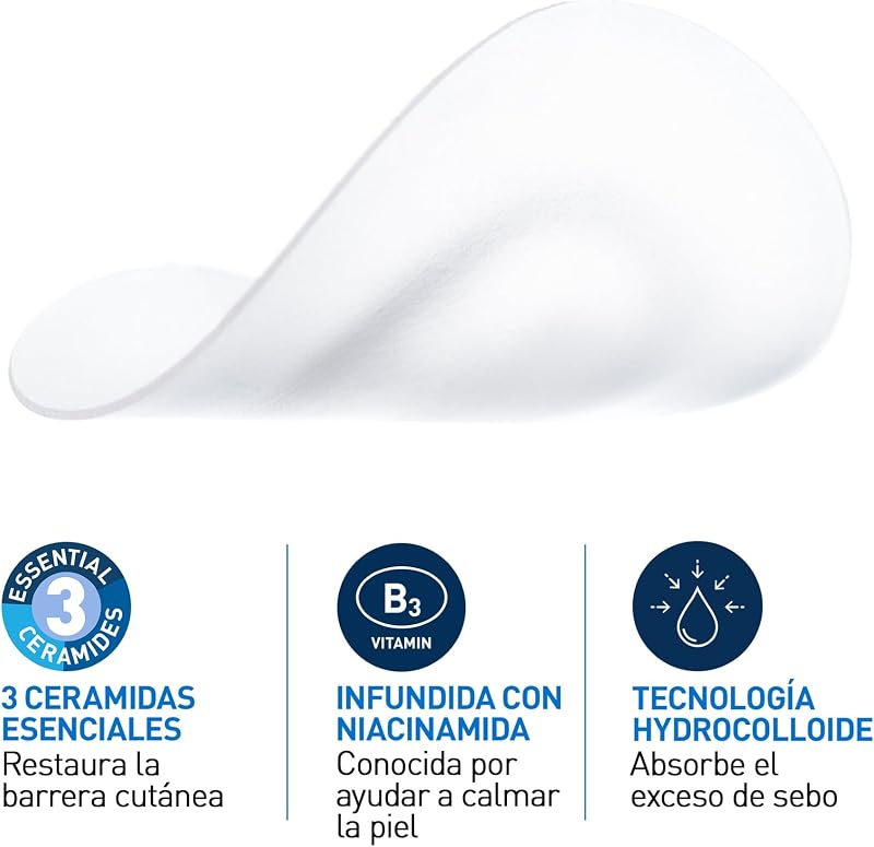 , Parches Anti-Granos, Con 3 ceramidas esenciales y niacinamida,