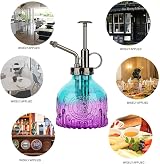 ZIUHEOA Plant Mister Glass Watering Spray Bottle 6.4 Tall 200ml Army Green view 4