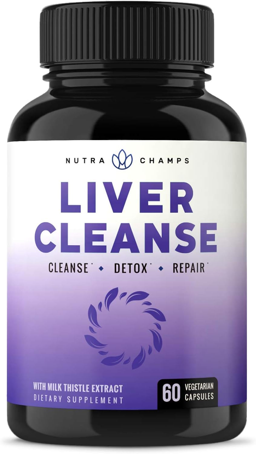 Liver Cleanse Detox & Repair Formula - 25+ Herbs: Milk Thistle Extract with Silymarin, Artichoke, Dandelion, Chicory Root Powder & More! - Premium Liver Support Pills Supplement - 60 Capsules: Health & Personal Care