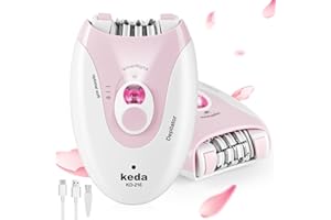 DOYYI Epilators Hair Removal for Women, 2 Speed Hair Removal Device with LED Light, Rechargeable Trimmer for Epilator Bikini, Face, Arm, Legs, Armpits