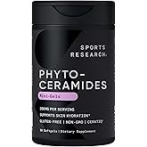 Phytoceramides 350mg per softgel - Plant Derived Ceramides for Healthy Skin and Hydration - Non GMO with No Fillers or Synthetic Vitamins - 30 Liquid softgels