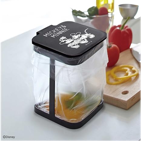 Amazon ディズニー 三角コーナー ふた付き ゴミ箱 生ごみスタンド