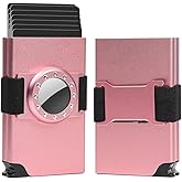 Fermido Airtag Wallet for Women Pop Up Card Holder, Twin Aluminum Womens Wallets with Credit Card Slots, Womens Double Compact Minimalist Metal Wallet for Women