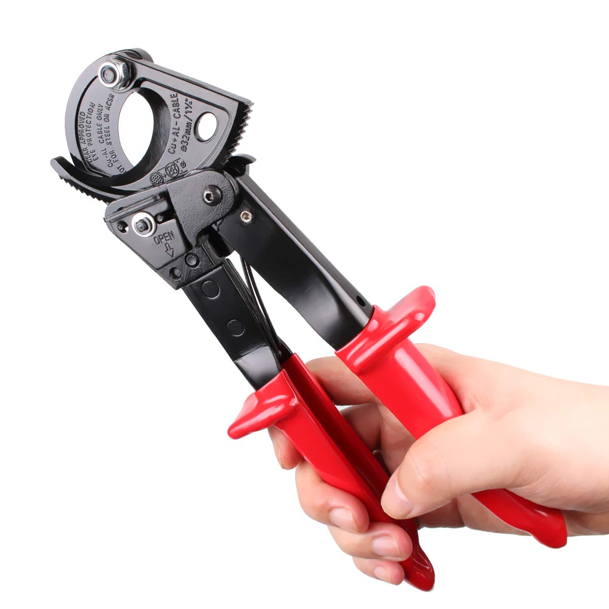 Photo 1 of LUBAN Ratchet Cable Cutter, Heavy Duty Wire Cutter for Aluminum Copper Cable up to 240mm², Ratcheting Wire Cutting Hand Tool