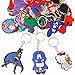 Melleco 30pcs Keychain Key Tags Superhero Goodie Bag Stuffer Christmas Gift Holiday Charms for Kids Birthday Party Favors School Carnival Reward Prizes Decoration Supplies