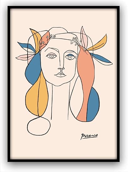 Amazon ピカソ 顔絵 A3サイズ フレーム無し ポスターaoipro ホーム キッチン 通販