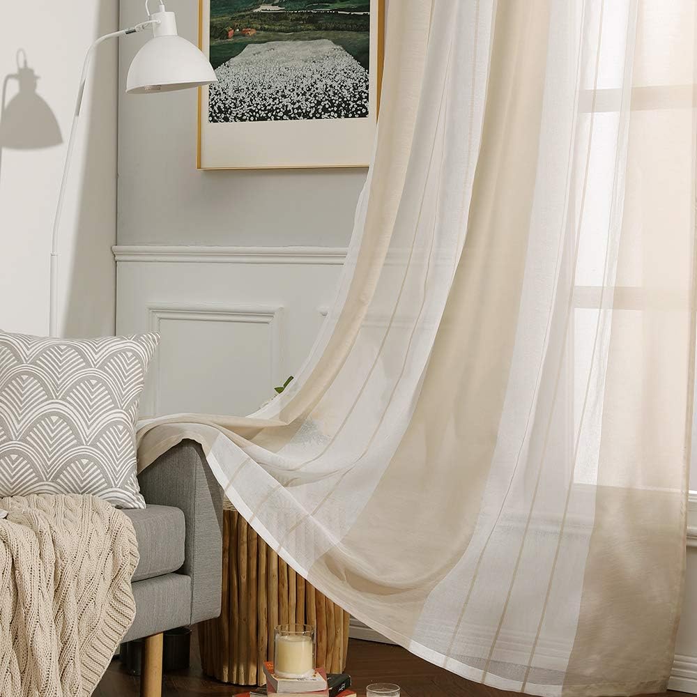 miulee cortina corta translucida