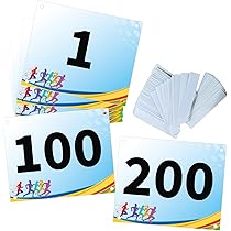 Lot De 100 Dossards De Course Numérotés – Avec Épingles, 15x20 Cm, Neuf