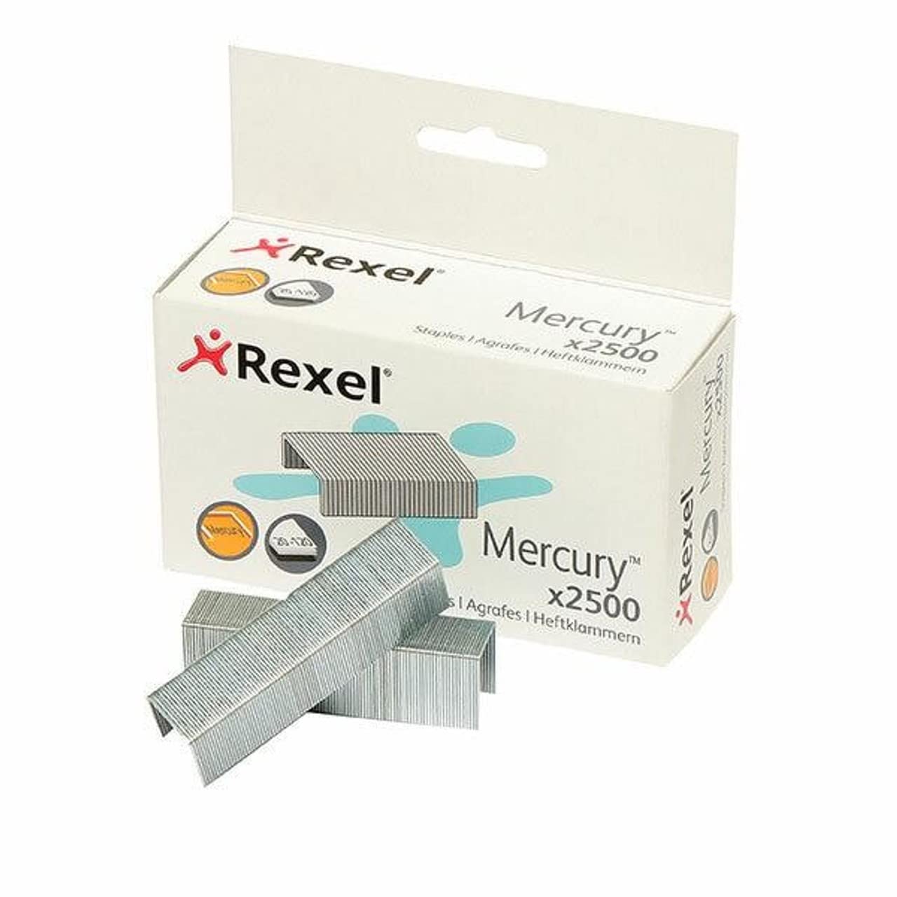 Rexel Mercury Heavy Duty Staples, For up to 120 Sheets, Use with the Mercury Heavy Duty Stapler, Box of 2500, 2100928