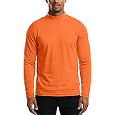 Zengjo Mens Mock Turtleneck Long Sleeve T Shirts Slim-Fit Lightweight Thermal Base Layer Top Soft Stretch
