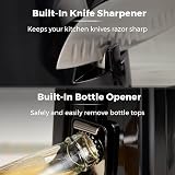 Tower T19007 3-in-1 Electric Can Opener Knife Sharpener Bottle Opener Black view 5