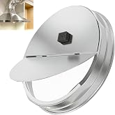 BP87Q 7Inch Round Vertical Discharge Damper with Sound Absorbing Foam, Replacement for Broan-Nutone, 7" Rustproof Steel Backdraft Vent, Blocks Air Leakage &amp; Odors for Range Hood Exhaust