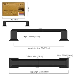 Amerdeco 10 Pack Matte Black Cabinet Pulls 3-3/4