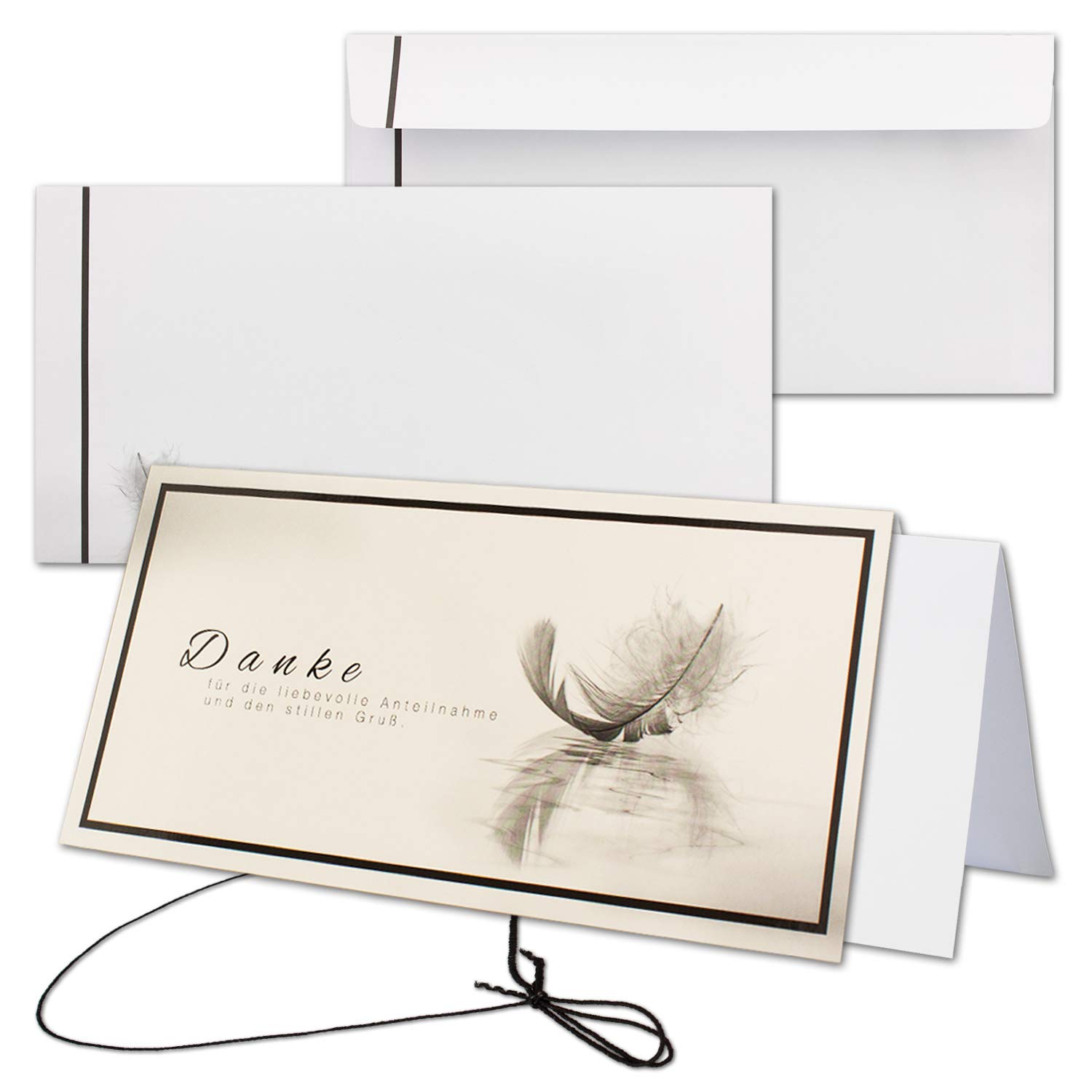 Neuser Sympathy Card Set with Envelopes and many Insert Sheets and Rubber Band Set of 25