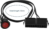ECSiNG 20/24 Pin ATX EPS Power Switch Cable Red LED On Off Jumper PC PSU Test view 4