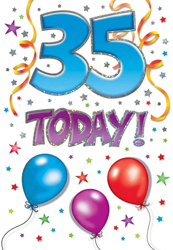 Piccadilly Greetings Modern Milestone Age Birthday Card Age 35-7 x 5 inches