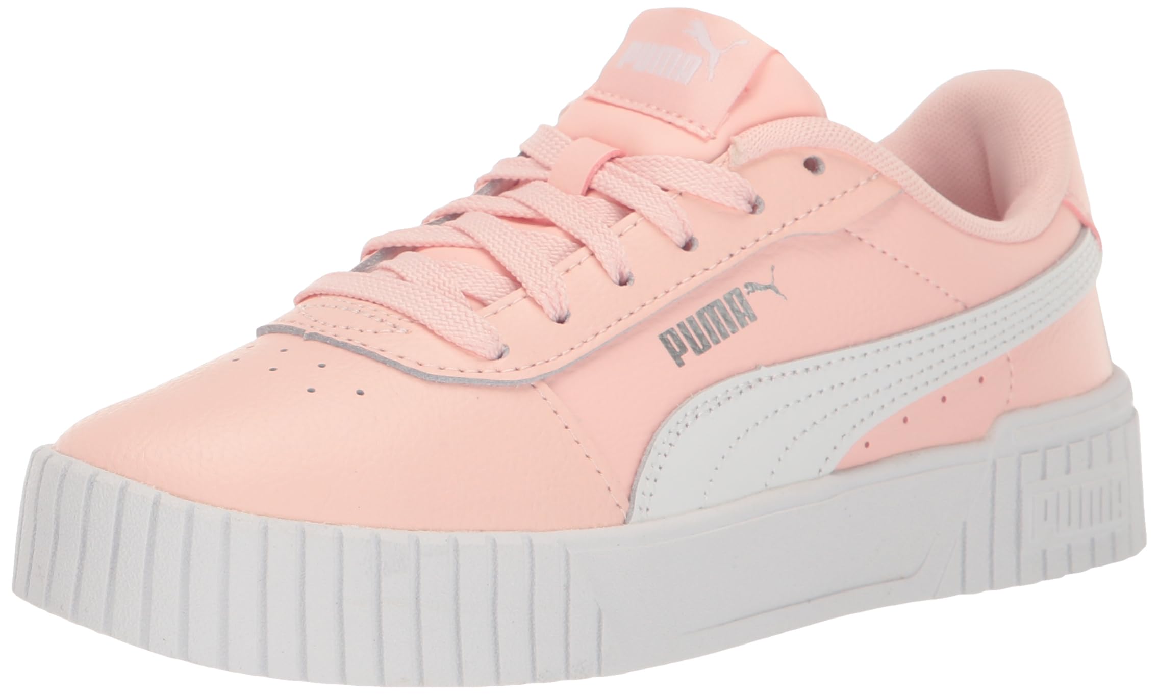 PUMA Carina Shoes Sneaker, Rose Dust-White Silver, 6 US Unisex Big Kid Image PUMA Carina Shoes Sneaker, Rose Dust-White Silver, 6 US Unisex Big Kid Image