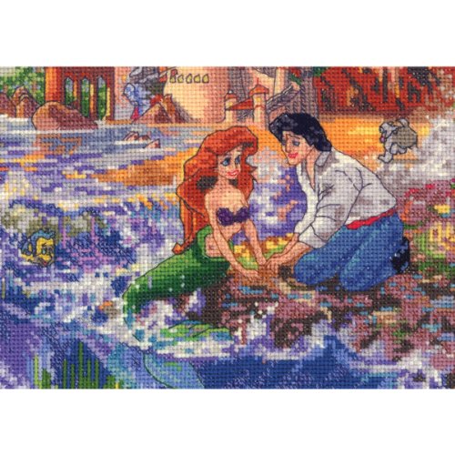 MCG Textiles 52558Ã‚Â Vignette The Little Mermaid Vignette Cross Stitch Disney Dreams Collection Kit by Thomas Kinkade