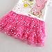 Coralup Little Girls Sequins Unicorn Tiered Ruffle Swing Casual Dress(7-8 Years,Navy)