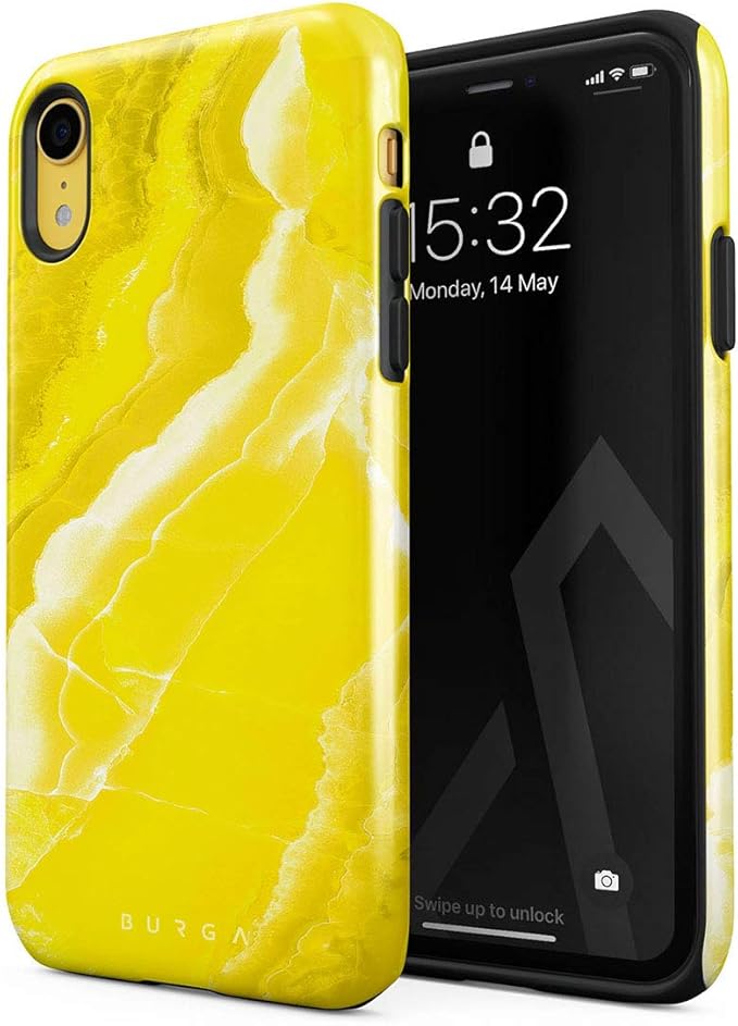 BURGA Phone Case Compatible with iPhone XR Neon Yellow