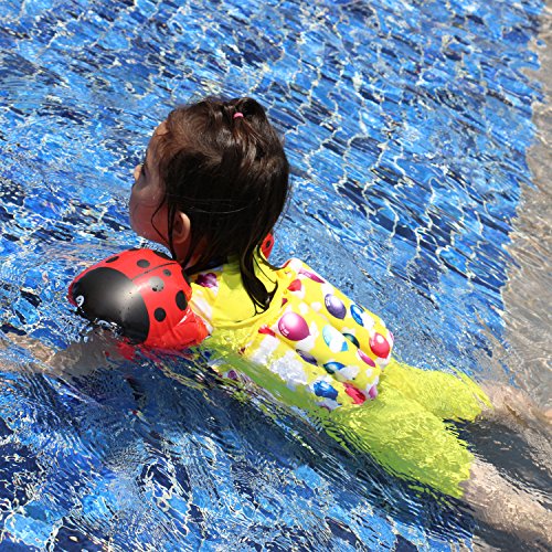 Kids Swim Suit Toddler Float Swimwear with Cap and Armband Sun Protection
