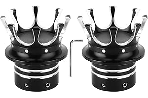 Aramox Front Axle Nut Covers Kit, 5 Colors Front Axle Nut Covers Distinctive Crown Styling CNC Aluminum Alloy for Motorbike M