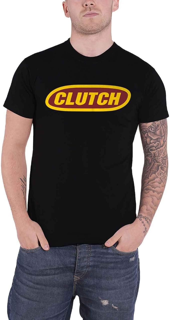 Clutch T Shirt Classic Band Logo Official Mens Black S