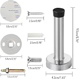 NORTHERN BROTHERS 6pk Chrome Wall Mounted Door Stops Stainless Steel Adhesive view 3