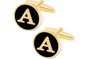 GWD Cufflinks for Men Personalized Letter CuffLink Shirt Cuff links
