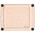 Epicurean All-In-One Cutting Board with Non-Slip Feet and Juice Groove, 11.5" × 9", Natural/Black