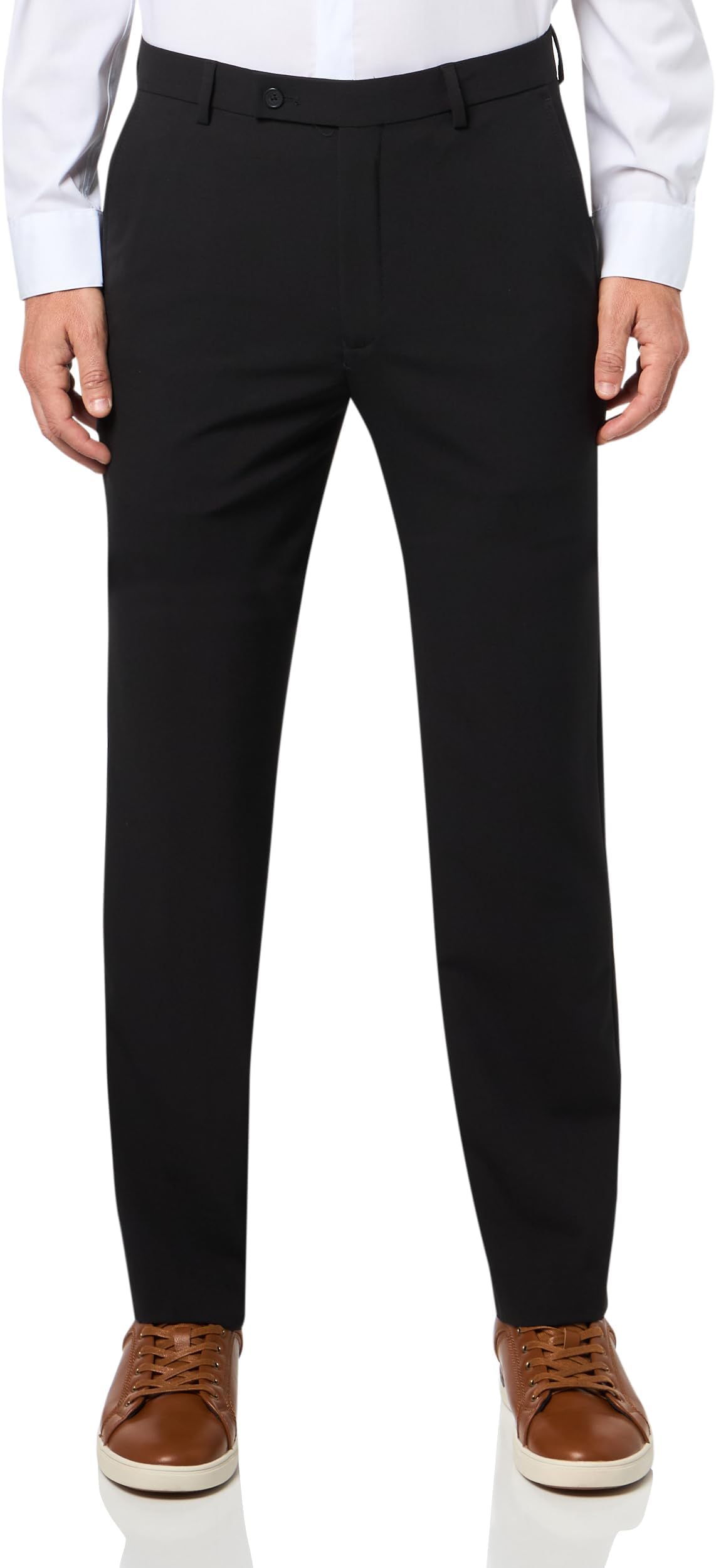 Calvin Klein Men’s Slim Fit Stretch Dress Suit Pants for Men | 36W x 32L-BLACK