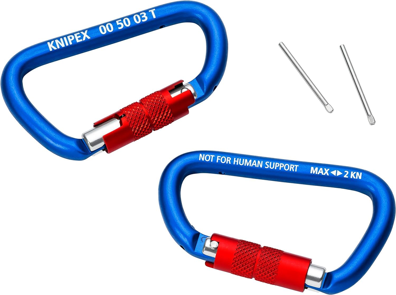 KNIPEX Carabiner 2 Pieces 82 mm, 00 50 03 T BK