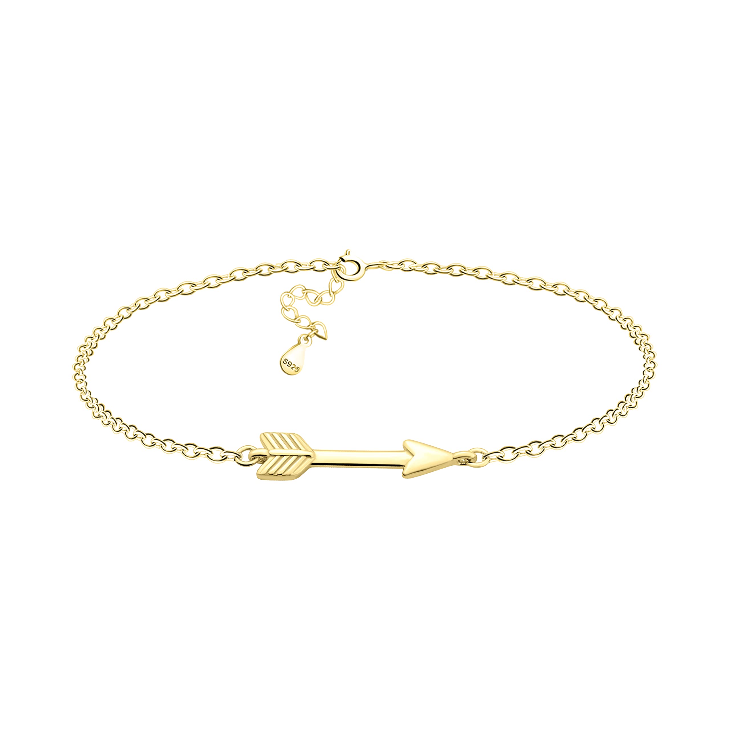 Sofia Milani - Women's Bracelet 925 Silver - Gold Plated - Arrow Pendant - B0319