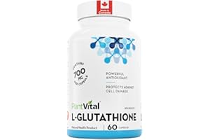 PlantVital L-Glutathione 700mg Capsules - High Potency Reduced Glutathione Antioxidant Supplement for Cellular Health, Liver 