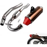 JFG RACING Dirt Bike Full Slip On Exhaust for HAWK 250 CRF230F CRF150F TBR7 | For hawk 250 exhaust,for CRF 150F 2003-2017,for CRF 230F 2003-2017,for TAO TAO TBR7,dirtbike muffler pipe kit