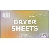 DedCool Dryer Sheets | 01 Taunt | 40 Count | Non-Toxic, Vegan Fabric Softener Sheets | Bergamot, Vanilla & Amber Scent | Softens & Freshens