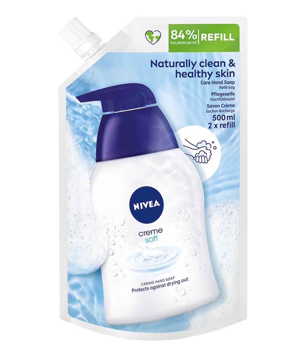 Nivea Crème Soft Sachet Recharge 500 ml (packaging may vary)